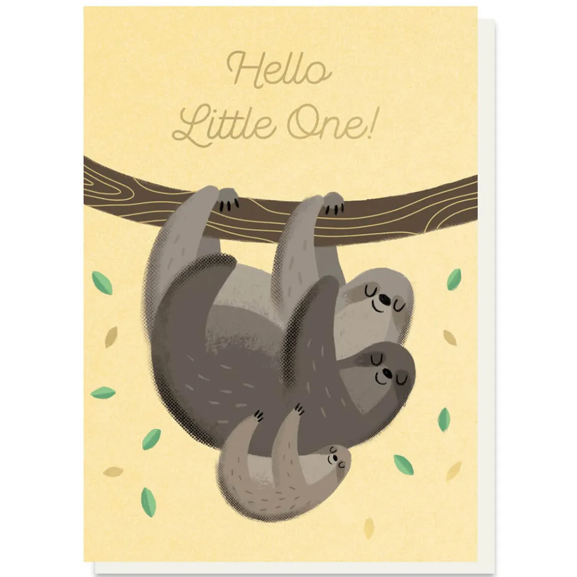 Baby Sloth Greetings Card by Stormy Knight