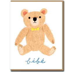 Baby Teddy Greetings Card by Carolyn Suzuki for 1973