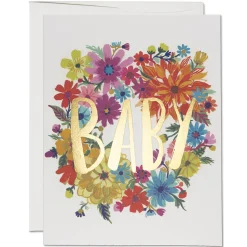 Baby Wreath Greetings Card by Red Cap Cards