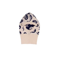 Balaclava in Ecru / Rich Navy Multi by Wynken