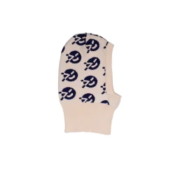 Balaclava in Ecru / Rich Navy Multi by Wynken