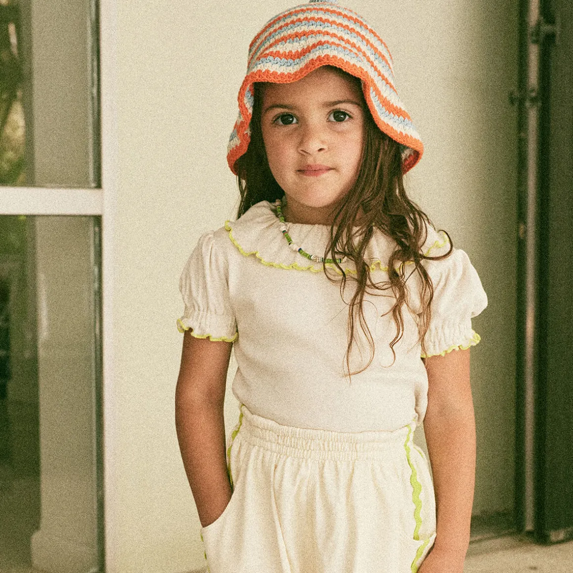 Balloon Sleeve Paloma Tee in Marzipan by Misha & Puff