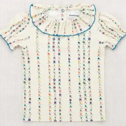 Balloon Sleeve Paloma Tee in String Little Botanica by Misha & Puff