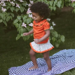 Balloon Sleeve Paloma Tee in Tomato by Misha & Puff - Last Ones In Stock - 4-6 Years