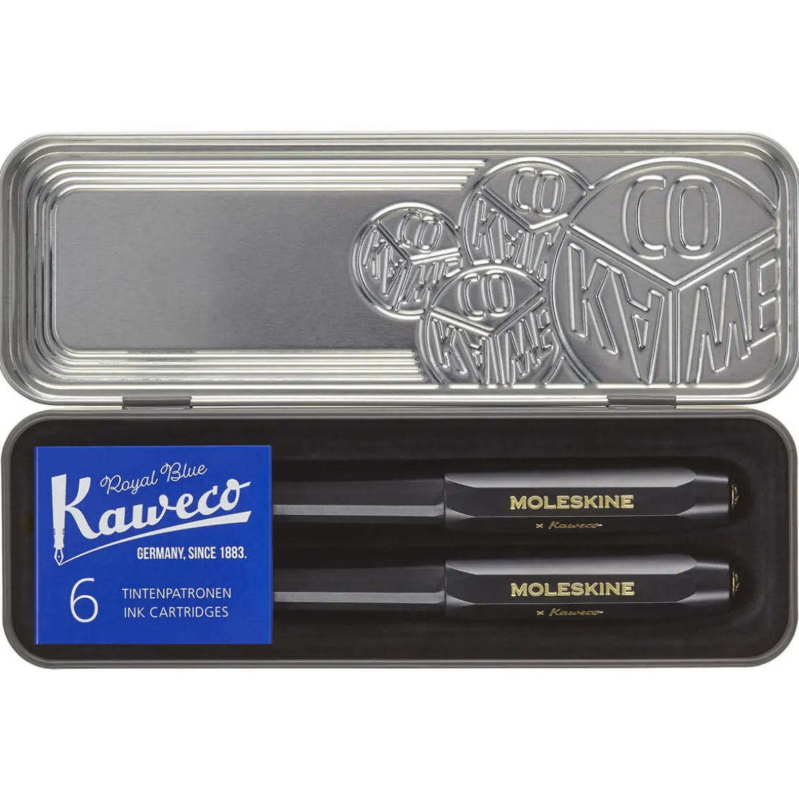 Ballpen And Fountain Pen Set in Black by Moleskine X Kaweco