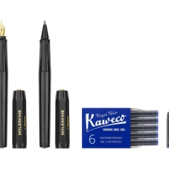 Ballpen And Fountain Pen Set in Black by Moleskine X Kaweco