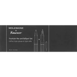Ballpen And Fountain Pen Set in Black by Moleskine X Kaweco