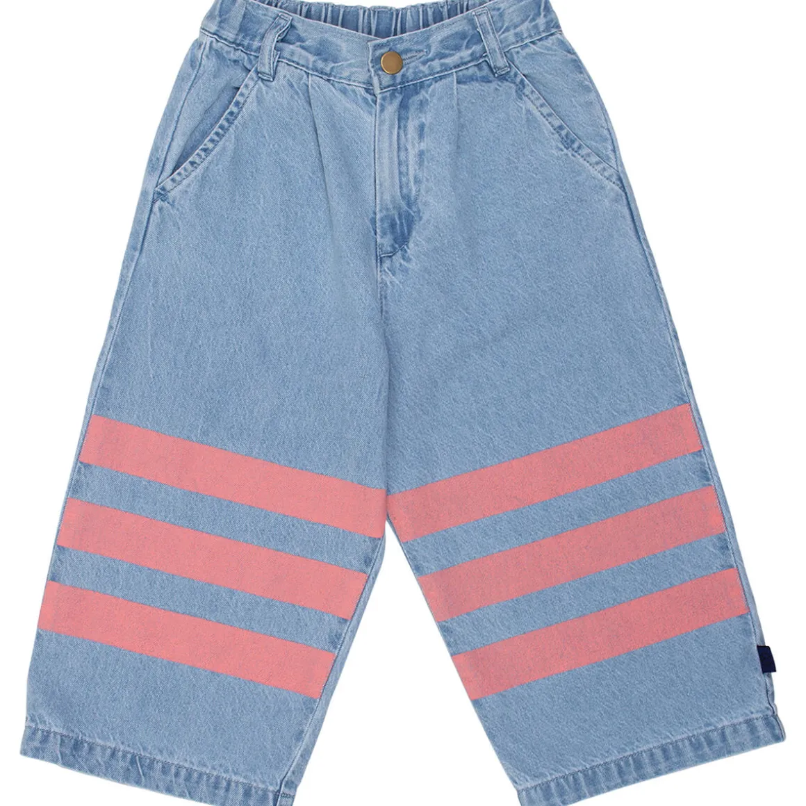 Bande Jean in Plush Pink / Mid Bleach Denim by Wynken - Last One In Stock - 12 Years
