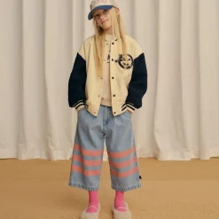 Bande Jean in Plush Pink / Mid Bleach Denim by Wynken - Last One In Stock - 12 Years