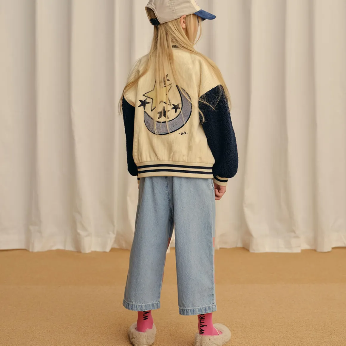 Bande Jean in Plush Pink / Mid Bleach Denim by Wynken - Last One In Stock - 12 Years