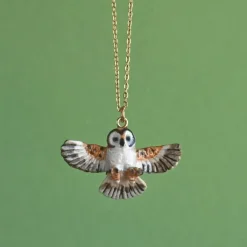 Barn Owl Ceramic Pendant by Camp Hollow