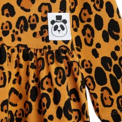 Basic Leopard Long Sleeve Dress by Mini Rodini
