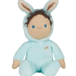 Basil Bunny Dinky Dinkum Fluffle Family Doll in Misty Blue by Olli Ella