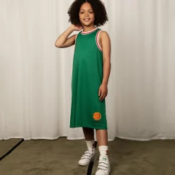 Basketball Mesh Jersey Dress in Green by Mini Rodini - Last One In Stock - 92/98 (2-3 Years)