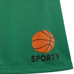 Basketball Mesh Jersey Dress in Green by Mini Rodini - Last One In Stock - 92/98 (2-3 Years)