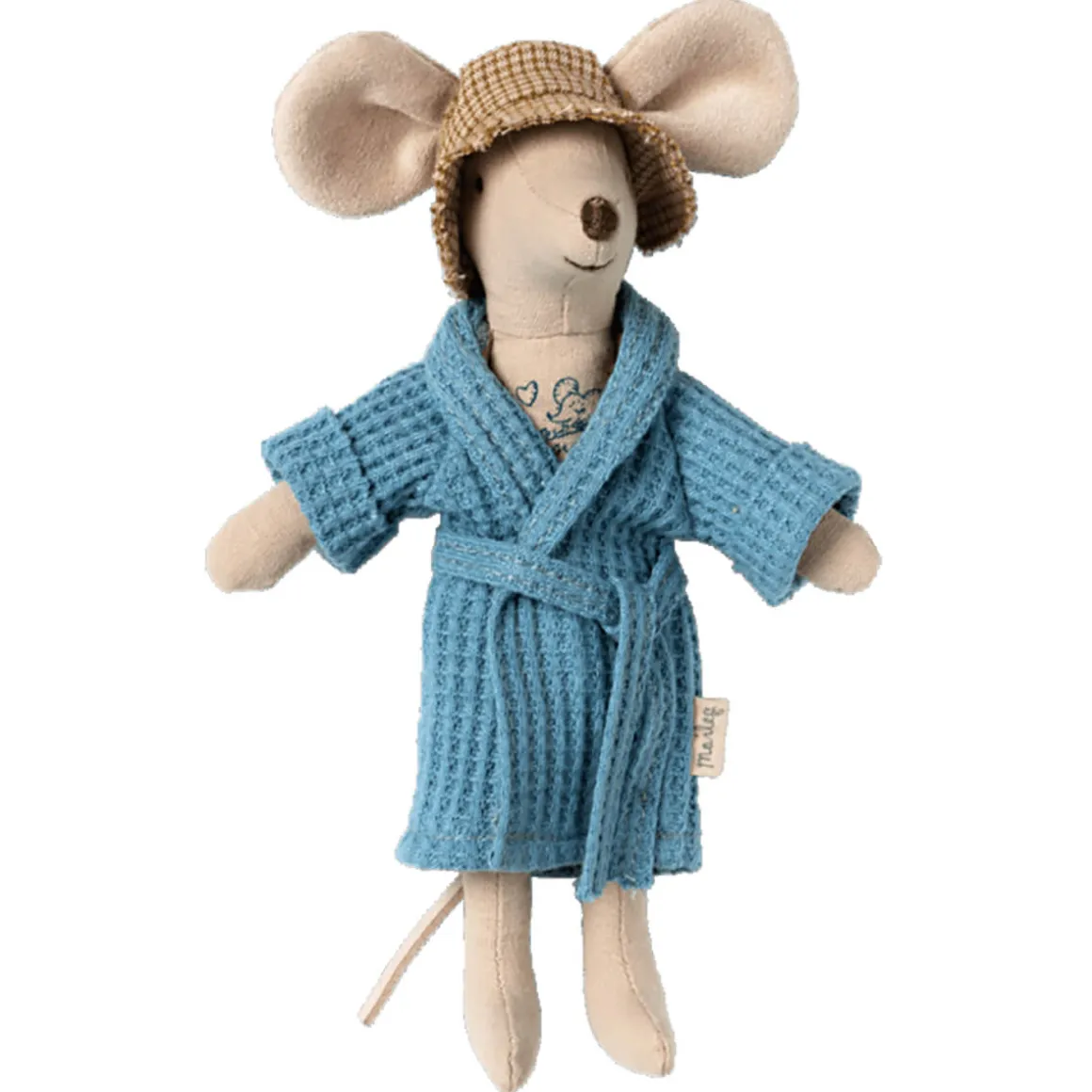 Bathrobe Dusty Blue for Dad Mouse by Maileg