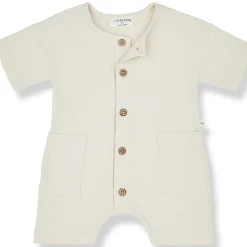 Battista Romper in Ivory by 1+ in the Family - Last One In Stock - 3 Months