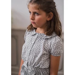 Bea Blouse in Porcelain Floral by Little Cotton Clothes - Last Ones In Stock - 4-6 Years