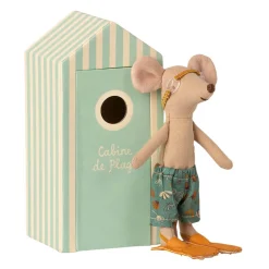 Beach Mice Big Brother in Cabin De Plage by Maileg