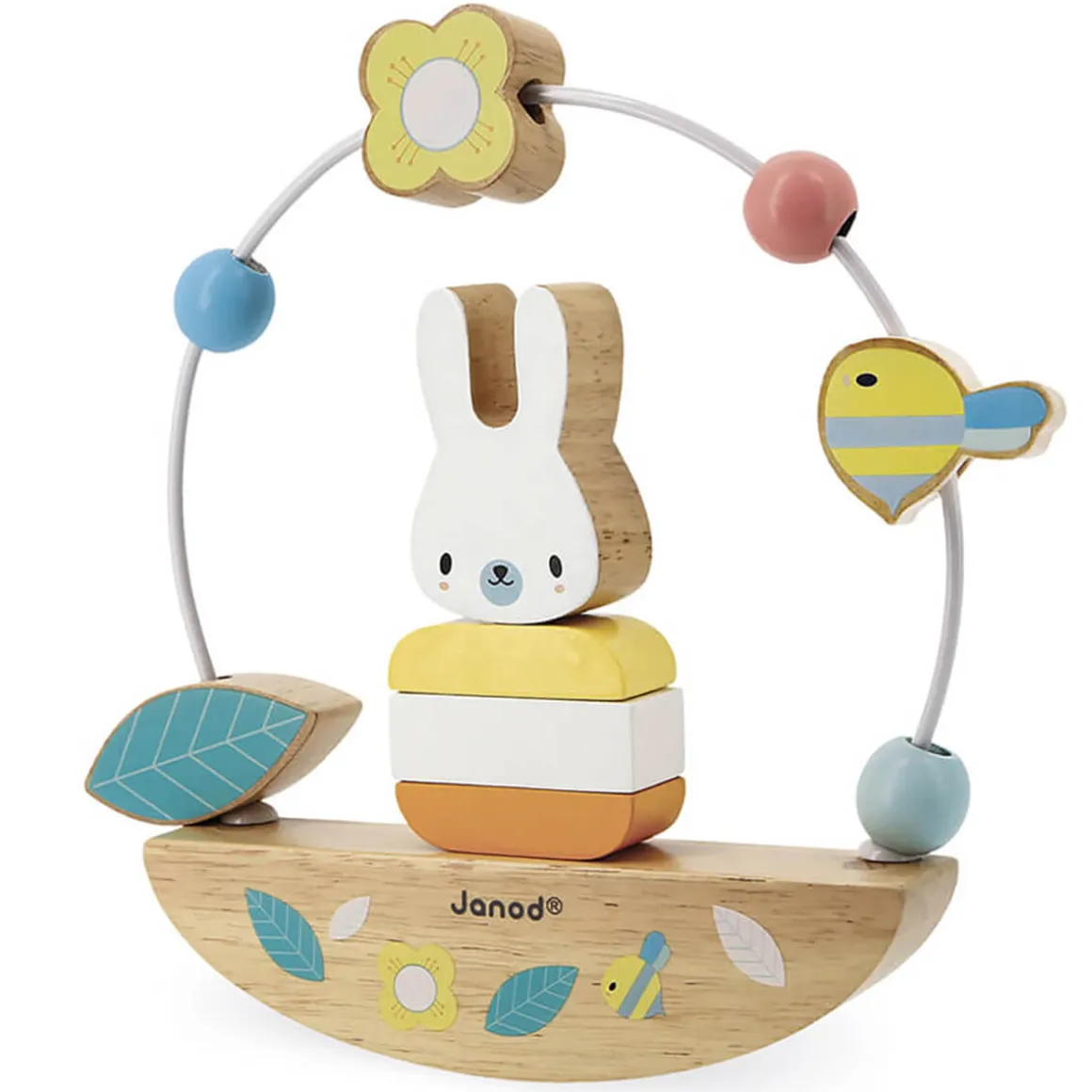 Bead Maze and Rocking Rabbit by Janod