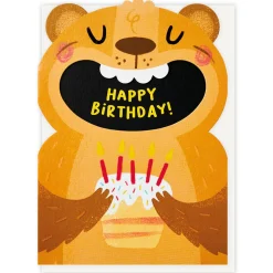 Bear Birthday Greetings Card by Stormy Knight