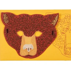 Bear Mask Greetings Card by East End Press
