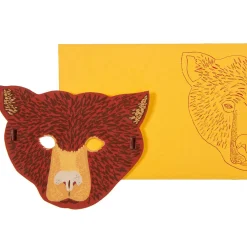 Bear Mask Greetings Card by East End Press