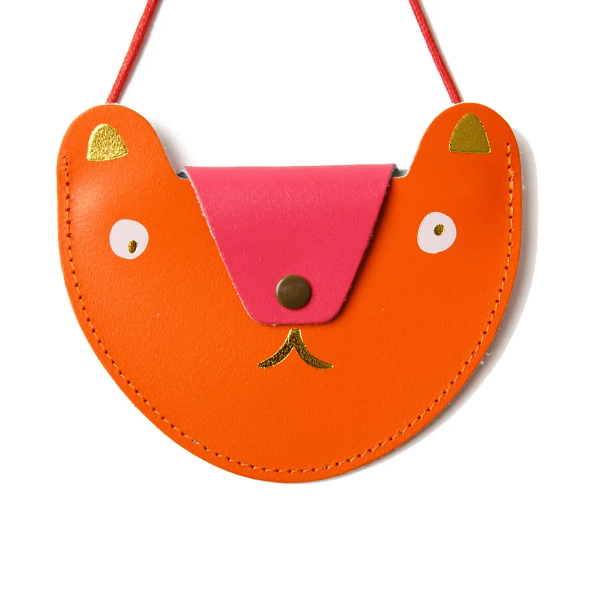 Bear Pocket Purse In Orange by Ark Colour Designs