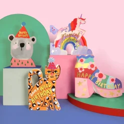 Bear Shaped Greetings Card by Eleanor Bowmer