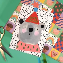 Bear Shaped Greetings Card by Eleanor Bowmer