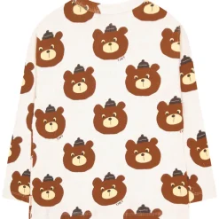 Bears Tee in Light Cream Heather by Tinycottons