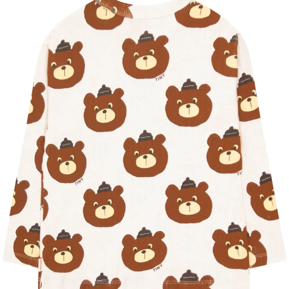 Bears Tee in Light Cream Heather by Tinycottons