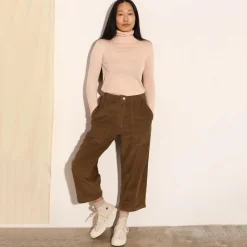 Beckett Crop Trouser in Olive by L.F.Markey