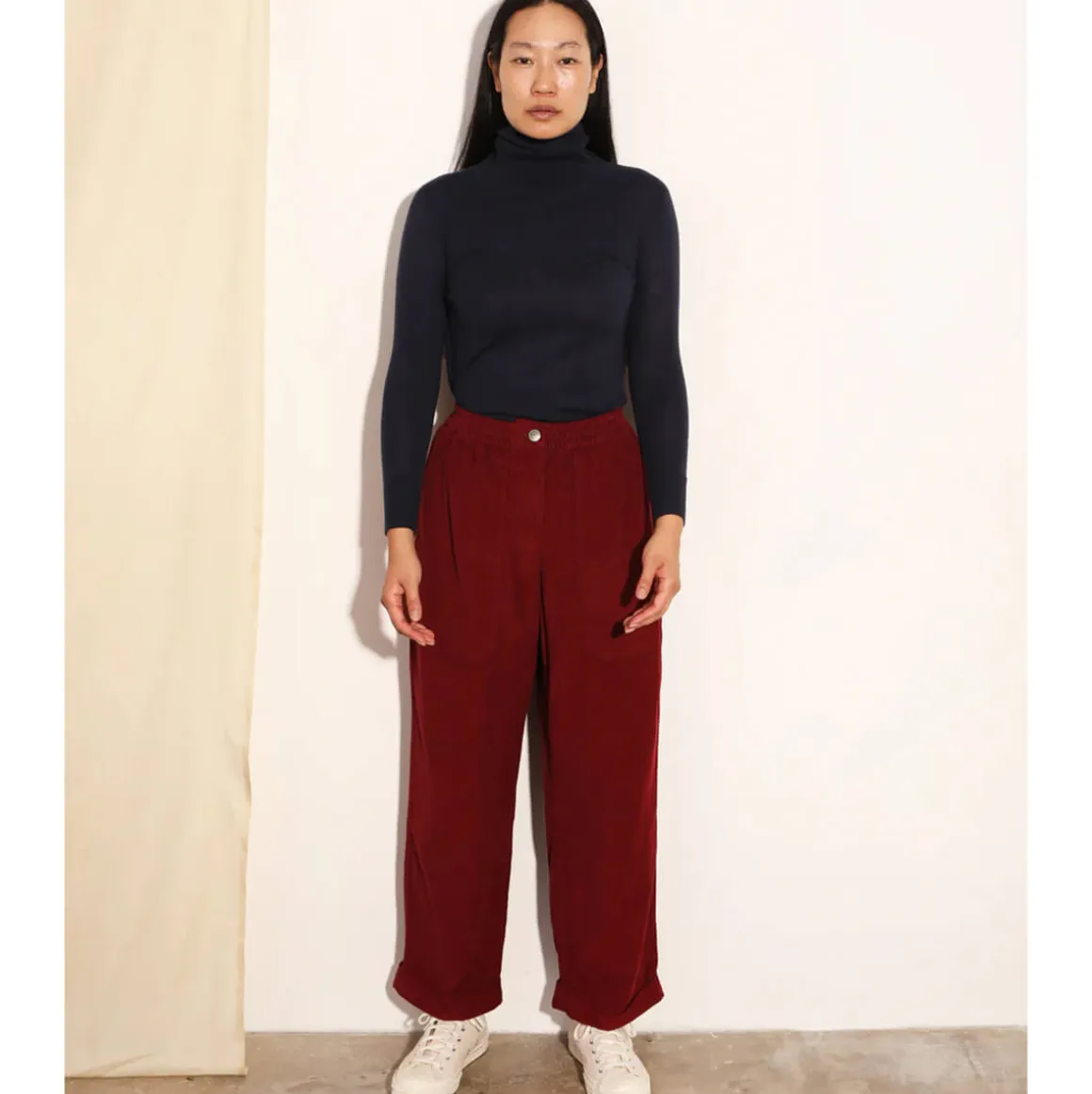 Beckett Trouser in Burgundy by L.F.Markey