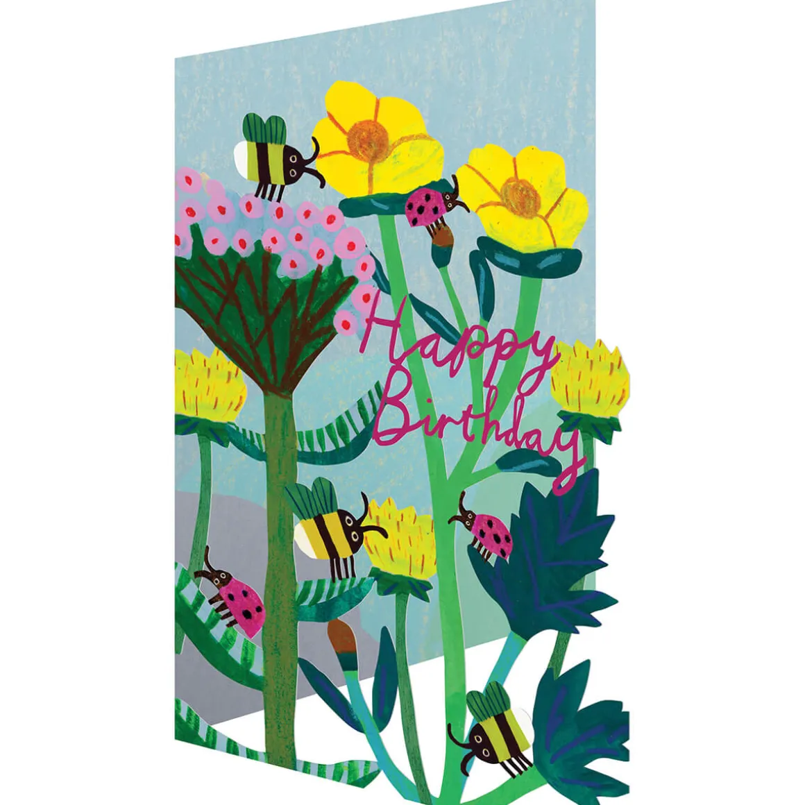 Bees And Ladybirds Laser Cut Greetings Card By Roger La Borde