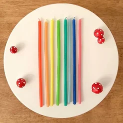 Beeswax Birthday Candle Set in Rainbow by Camp Hollow
