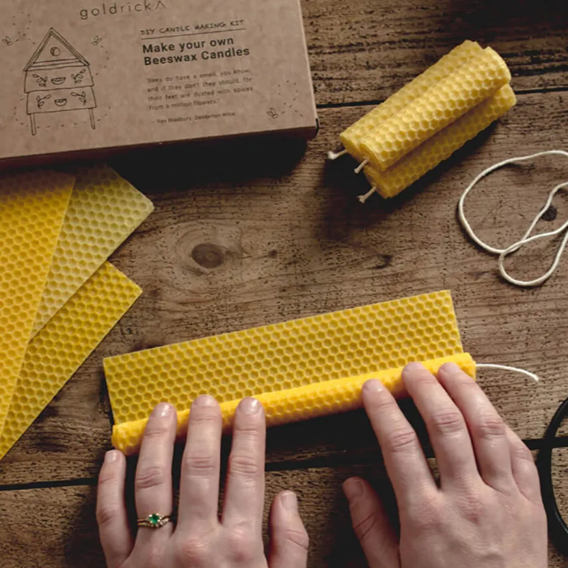 Beeswax Candle Making Kit by Goldrick
