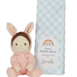 Bella Bunny Dinky Dinkum Fluffle Family Doll in Rose Pink by Olli Ella
