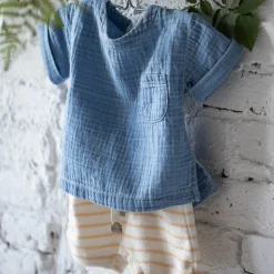 Benedetto Top in Denim by 1+ in the Family