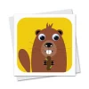 Benny Beaver Greetings Card by Stripey Cats Cards
