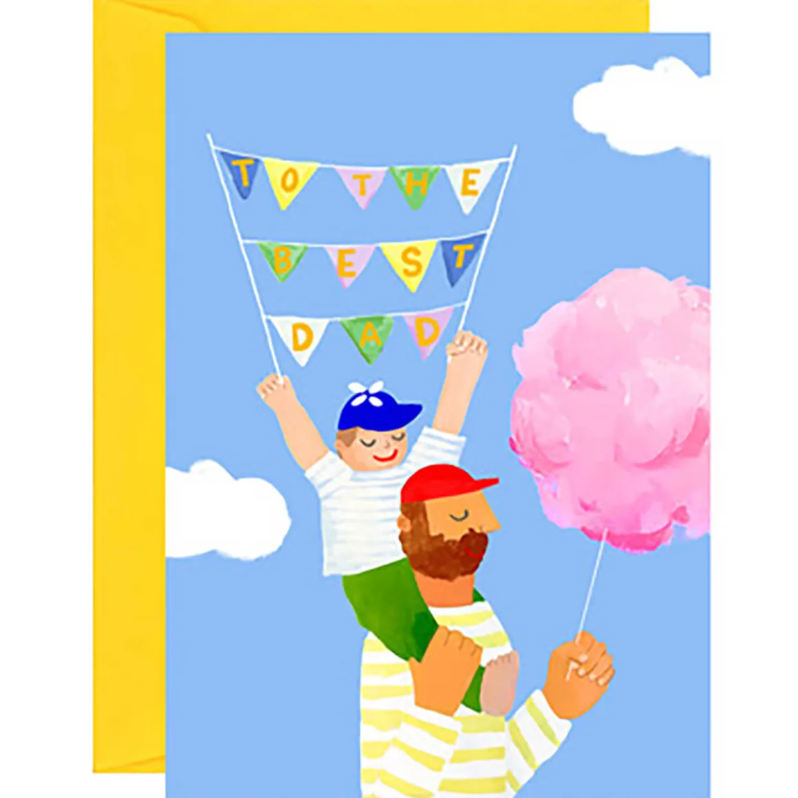 Best Dad Greetings Card by Ickaprint