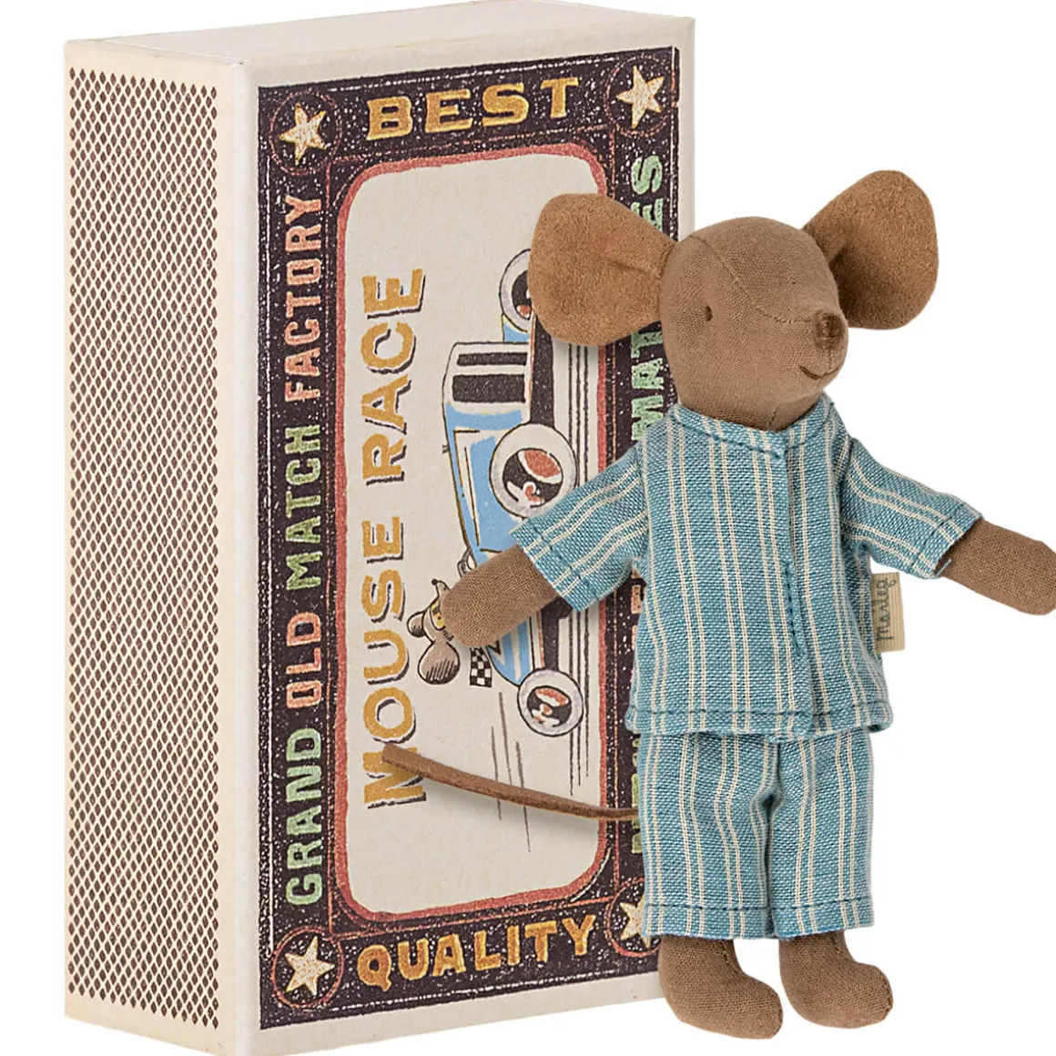 Big Brother Mouse in a Matchbox (Striped Pyjamas) by Maileg