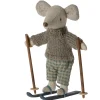 Big Brother Winter Mouse with Ski Set by Maileg