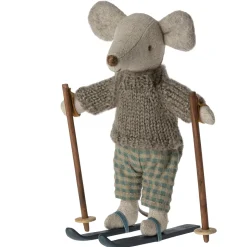 Big Brother Winter Mouse with Ski Set by Maileg