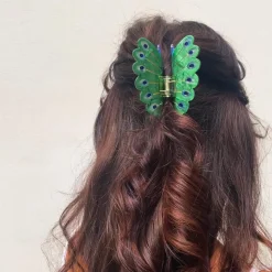 Big Peacock Hair Claw by Coucou Suzette