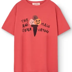Big Rooster Kids T Shirt in Red by The Animals Observatory