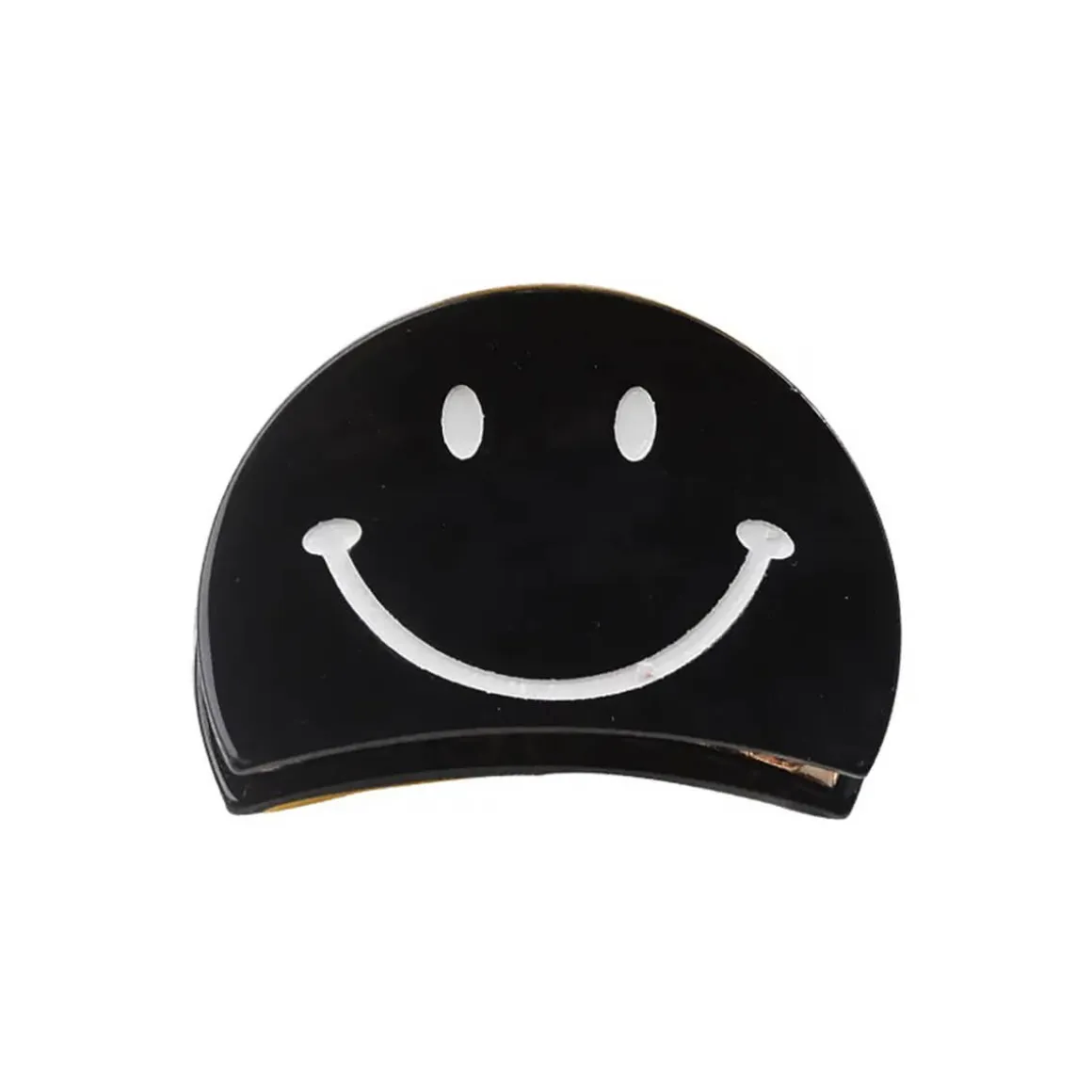 Big Smiley Hair Claw in Black by Hello Sakura