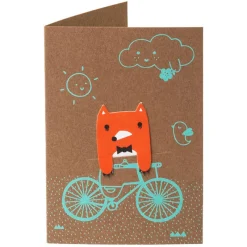 Bike Field Bookmark Greetings Card by NooDoll