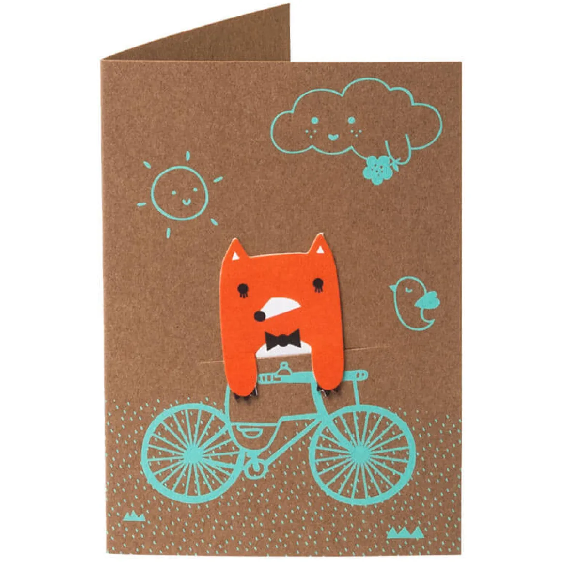 Bike Field Bookmark Greetings Card by NooDoll