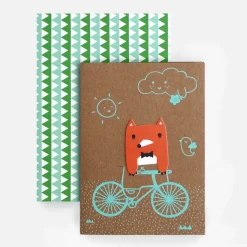 Bike Field Bookmark Greetings Card by NooDoll